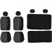 Copri-Sedili Auto Gianmarco Venturi Compatibili Per 500 Set Copri-Sedile Anteriori E Posteriori Logo Ricamato Airbag Compatibili 